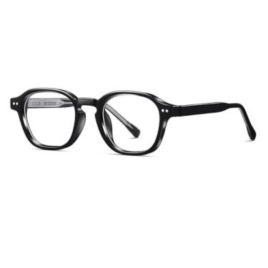 Imagem de Óculos de sol punk vintage de luxo, feminino, masculino, para dirigir ao ar livre, popular, clássico, com rebite, UV400 (preto transparente)