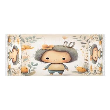 Imagem de Wassud Capas de lavadora e secadora com padrão de desenho animado, protetor de lavadora com sacos de armazenamento, capa de geladeira à prova de poeira com bolsos para lavanderia doméstica, cozinha