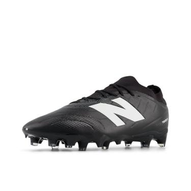 Imagem de Chuteira Campo New Balance Tekela Team Low Laced FG V5 Unissex (Preto/Branco, BR, Adulto, Numérico, 36)