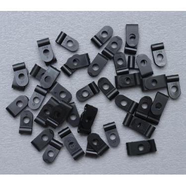 Imagem de 50 peças de fecho de cabo, 1/8, preto, branco, tipo R, parafuso de nylon, prendedor de cabos, clipes de cabos para montagem de fios, gerenciamento de tubo de corda (1/8)
