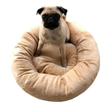 Imagem de Casinha Pet Redonda Caminha para Cachorro e Gato Fofinha Lavável Confortável Prática(Doce de leite)
