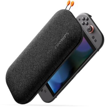 Imagem de COOWPS Ultra Hard Switch 2 Case for Nintendo Switch 2 2025, Odorless Felt Original Patent Military Grade Protection, Soft Lining Carrying Case with 8 Game Card Slots