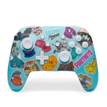 Imagem de PowerA Enhanced Wireless Controller for Nintendo Switch - Fortnite Sticker Mania, Nintendo Switch - OLED Model, Nintendo Switch Lite, Gamepad, game controller, Bluetooth controller, Officially