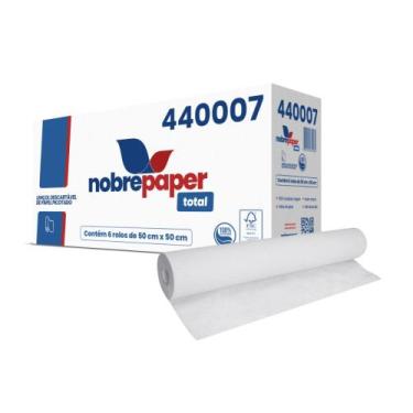 Imagem de Lençol Descartável em Rolo para Maca 50x50cm 100% Celulose 6 Unidades 