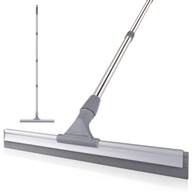 Imagem de ITTAHO Rodo de piso de 43,9 cm, vassoura de rodo para piso com cabo longo de 157,5 cm, rodo de chuveiro para paredes de chuveiro de azulejo, garagem, deck, banheiro, vidro, janela, piso de concreto