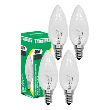 Imagem de 4 Lâmpada Incandescente Taschibra Vela 40w 2700k E14 220v