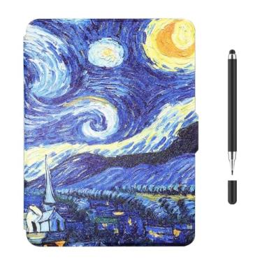 Imagem de Akacy Capa protetora dobrável com padrão pintado para Kindle 6.0 (Geração 2016), capa leve (10)