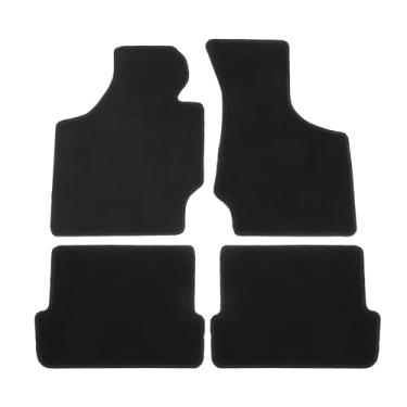 Imagem de VekAuto Kit de tapetes de carro compatível com Audi TT para Audi TT Quattro 2006-2014, preto aveludado antiderrapante conjunto completo de tapetes de forro de carpete automotivo