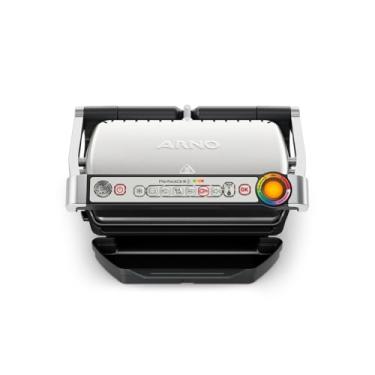 Imagem de Grill Elétrico Arno Perfect Grill GP01, Inox, com 6 Programas, Função Descongelar e Medição Automática de Espessura, Antiaderente e Fácil de Limpar, 2180W, 220V