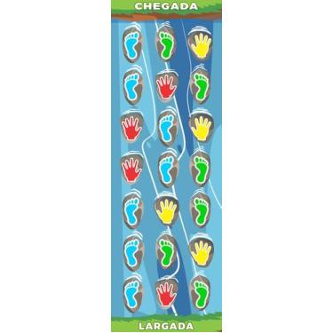 Imagem de Tapete Infantil Pés e Maos 3x1m Pedagógico Sensorial - Best