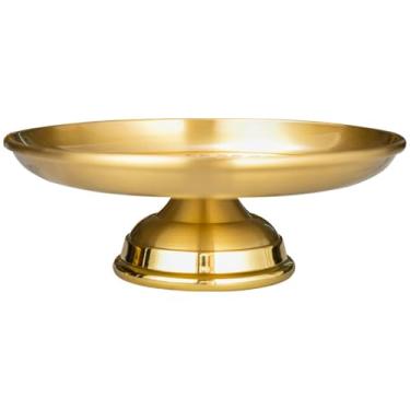 Imagem de FENNYYAR Prato de frutas de lótus doméstico de cobre puro, 20 cm, prato de oferta Guanyin God of Wealth Front Buda