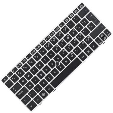 Imagem de Teclado mBook para HP Elitebook 2560p 6037b0055137 Us Frame Prata