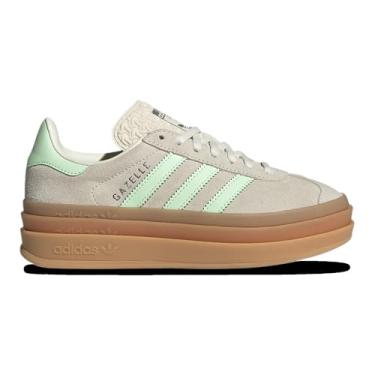 Imagem de Adidas Originals Gazelle Bold - Escola para meninas (JQ7410, verde/castanho), Verde/bronze, 4 Big Kid