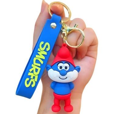 Imagem de Chaveiro 3d Papai Smurf Personagem Coleção Acessório Chave Carro Bolsa