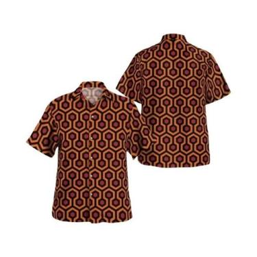 Imagem de Camisa Havaiana Colorida Masculina Casual Praia Aloha Oversized Manga 