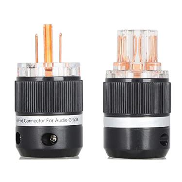 Imagem de aqxreight Plugue de Alimentação CA de Alta Fidelidade de Cobre Puro para Cabo de Alimentação de áudio) Distorção Com Isolamento e Inserção de Luz Conforme a Taxa de Cobre Resolve AC Pure