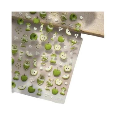 Imagem de Adesivos De Unhas Para Festa De Frutas: Abacaxi, Pitaya, Kiwi, Maçã, M