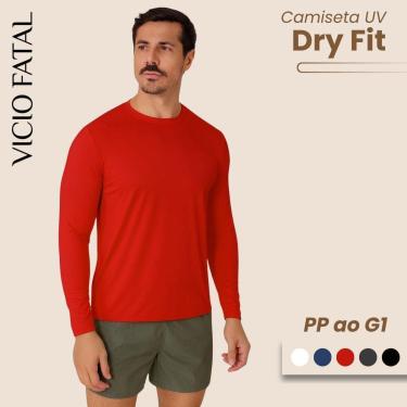 Imagem de Blusa Masculina Dry Manga Longa com Proteção UV+ Segunda Pele Térmica para Treino-Masculino