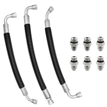 Imagem de Linhas de mangueiras de bomba de óleo de alta pressão (HPOP) com kit de substituição crossover apto para Ford Excursion F250 F350 F450 F550 F650 Super Duty 7.3L Powerstroke motor turbo 1999-2003