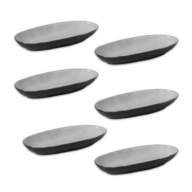 Imagem de Conjunto De Travessas Ovais Orgânico Dust Porto Brasil Preto