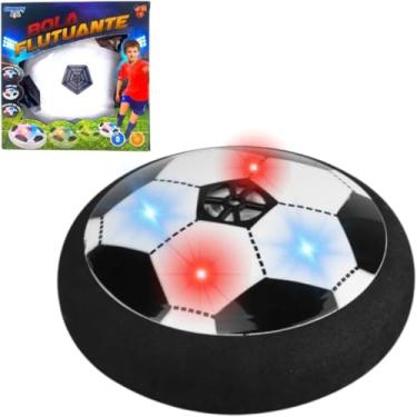 Imagem de Bola Flutuante HoverBall Futebol de Ar | Disco Deslizante com Borda de Espuma Protetora Anti-Impacto | Brinquedo Infantil para Casa e Apartamento | Desliza em Piso Frio e Madeira | Seguro para Móveis