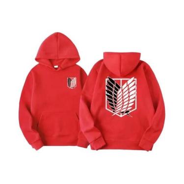 Imagem de Moletom Masculino Attack on Titan Anime Streetwear Harajuku Shingeki N