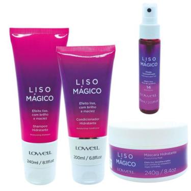 Imagem de Lowell Liso Magico Shampoo, Condicionador, Mascara e Fluido 60ml