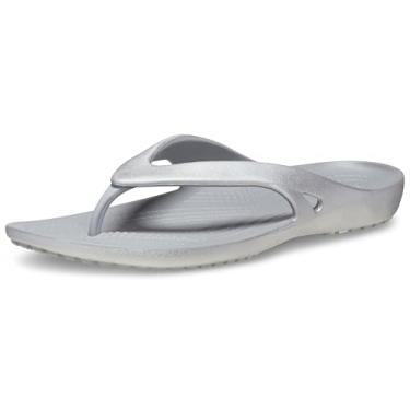 Imagem de Crocs Chinelo feminino Kadie II, Prata, 37