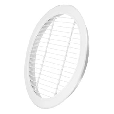 Imagem de PATIKIL Saída de ar redonda de 40,6 cm, capa de grade de grelha de 17 graus de liga de alumínio Soffit Ventilação HVAC para teto parede telhado banheiro cozinha garagem duto galpão garagem, branco