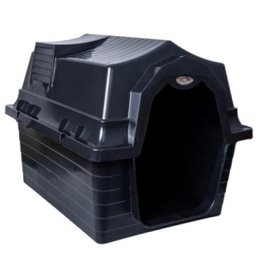 Imagem de Casinha para Cachorro N6 – Resistente, Impermeável e Confortável para Cães de Porte Médio a Grande(Preto)