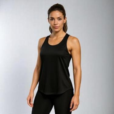 Imagem de Camiseta REGATA DRY FEMININA Blusinha tecido furadinho Academia Fitness Corrida Yoga 652-Feminino