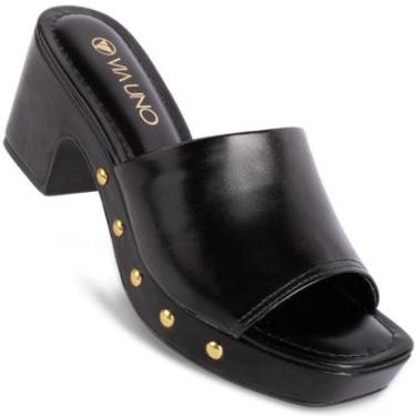 Imagem de Sandália Via Uno Tamanco Salto Confortável Original 920011-Feminino