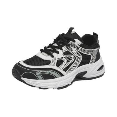 Imagem de Tênis Feminino Casual De Verão Com Malha Respirável Estilo Dad Sneaker