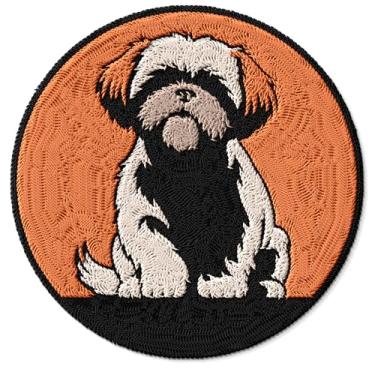 Imagem de Remendo Shih Tzu para roupas de cães de raça de brinquedo pequeno – Patch bordado de ferro para jaqueta de mochila - Remendos esportivos de tecido para roupas lembranças e presentes ID45095