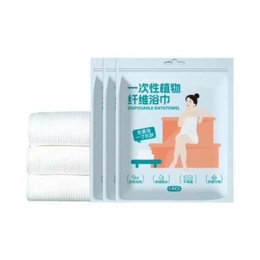 Imagem de Toalha De Banho Descartável Grande 70x140, Portátil Para Viagem, Embal