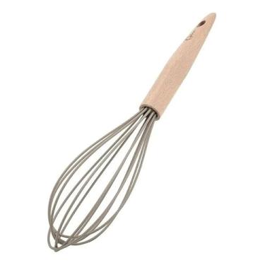 Imagem de Batedor de Ovos Fouet de Silicone e Cabo Madeira 30cm - Oxford