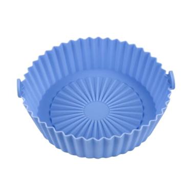 Imagem de Forro de Silicone Reutilizável para Air Fryer Fácil Limpar Redondo Substituto Forros Papel Manteiga Lado Disponível Ecológico Economia Dinheiro Amplia Aplicação Micro-ondas Forno Vaporizador