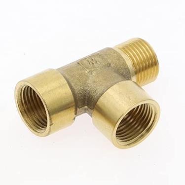 Imagem de Encaixe de tubulação de latão para encanamento pneumático macho/fêmea Rosca 1/20.3 cm 1/10.2 cm 3/20.3 cm 1/5.1 cm Tee Type Copper Fittings Water Oil Gas Adapter (FFM, 1/5.1 cm)