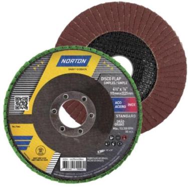 Imagem de Disco Flap R244 Standard 4.1/2"x7/8" Grão 80 Norton