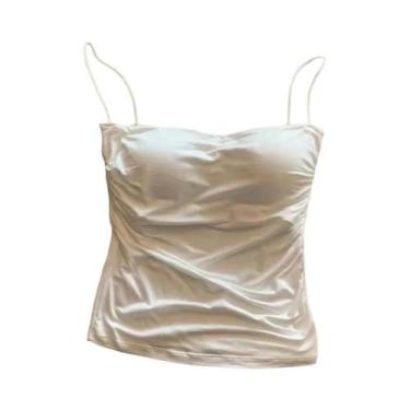 Imagem de Camisetas Sem Mangas Sexy Para Mulheres, Top Casual, Camisola Cropped,