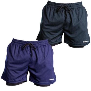 Imagem de Kit 2 Short Masculino Academia Esportivo Com Segunda Pele Calção Corri