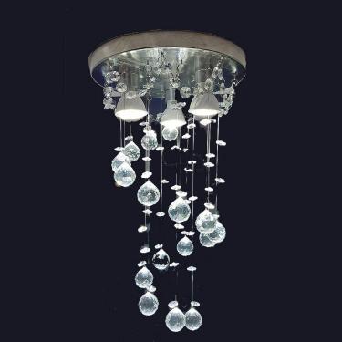 Imagem de Lustre De Cristal Legítimo K9 Redondo Espiral 40 Cm De Altura