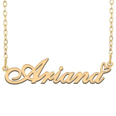 Imagem de A168A Colar de nome personalizado personalizado personalizado colar de nome banhado para mãe filha amizade feminino dia dos namorados aniversário de Natal ano novo, Metal, Sem pedras preciosas