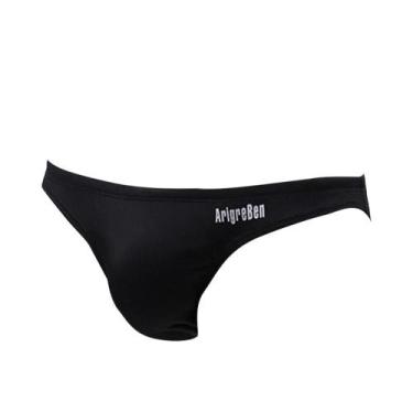 Imagem de Sunga Masculina De Cintura Baixa Respirável Sexy Cor Sólida Com Bolsa 