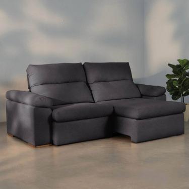 Imagem de Sofá Retrátil e Reclinável 230cm Botero Cabecasa Madeiraoriginals Grafite