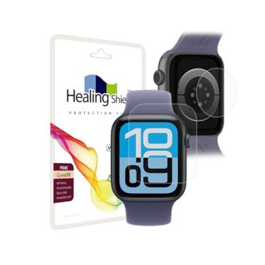 Imagem de Protetor de tela Healing Shield Prime de 44 mm de alto brilho, pacote com 2 + filme com sensor de frequência cardíaca, pacote com 2 – Compatível com Apple Watch SE 3/SE 2