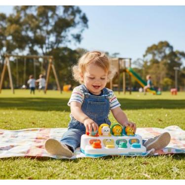 Imagem de Zoo Pop-Up Brinquedo Criança Brinquedo Pop-Up Buba Zoo Atividades Educativas com Som de Clique Coordenação Motora
