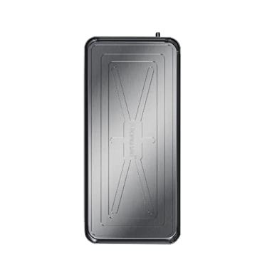 Imagem de Bandeja de drenagem condensada de ar condicionado - Bandeja coletora universal de aço inoxidável com kit de drenagem, coleta de água sem vazamento para janelas AC e mini unidades divididas