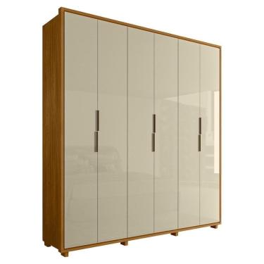 Imagem de Guarda Roupa Casal Matisse 6 Portas Mdf 210 Cm Cumaru Opala Madetec