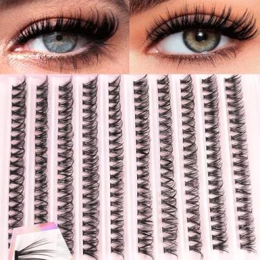 Imagem de Cílios postiços segmentados 40D Individuais DIY - Caixa única (Apenas aglomerados de pestanas), densa e natural para maquiagem personalizável